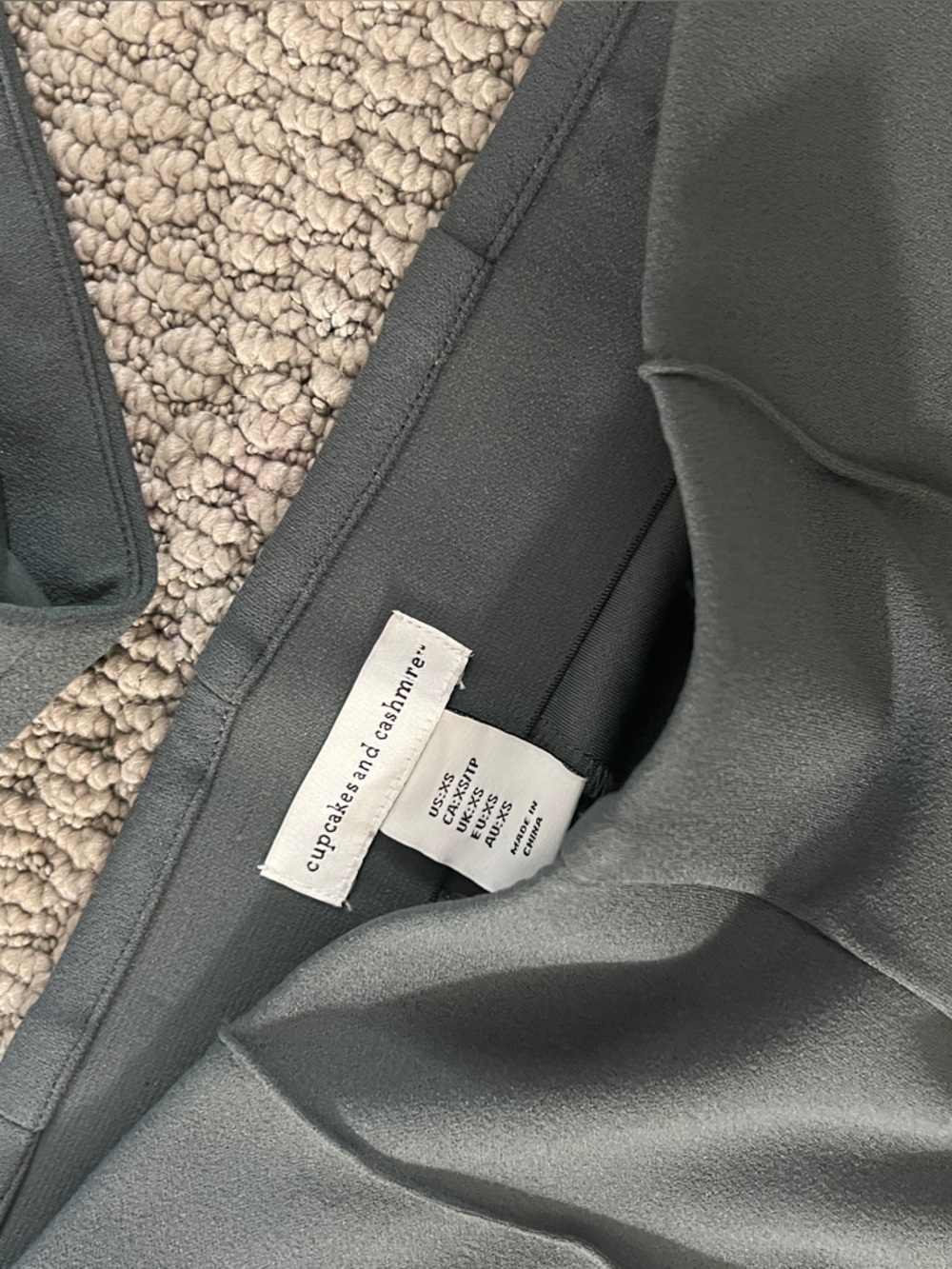 NWT cupcakes & cashmere Forest Green Button Vest & Pants Set size extra small - Picture 8 of 8